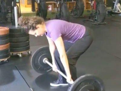 menopausal woman first day of deadlifting