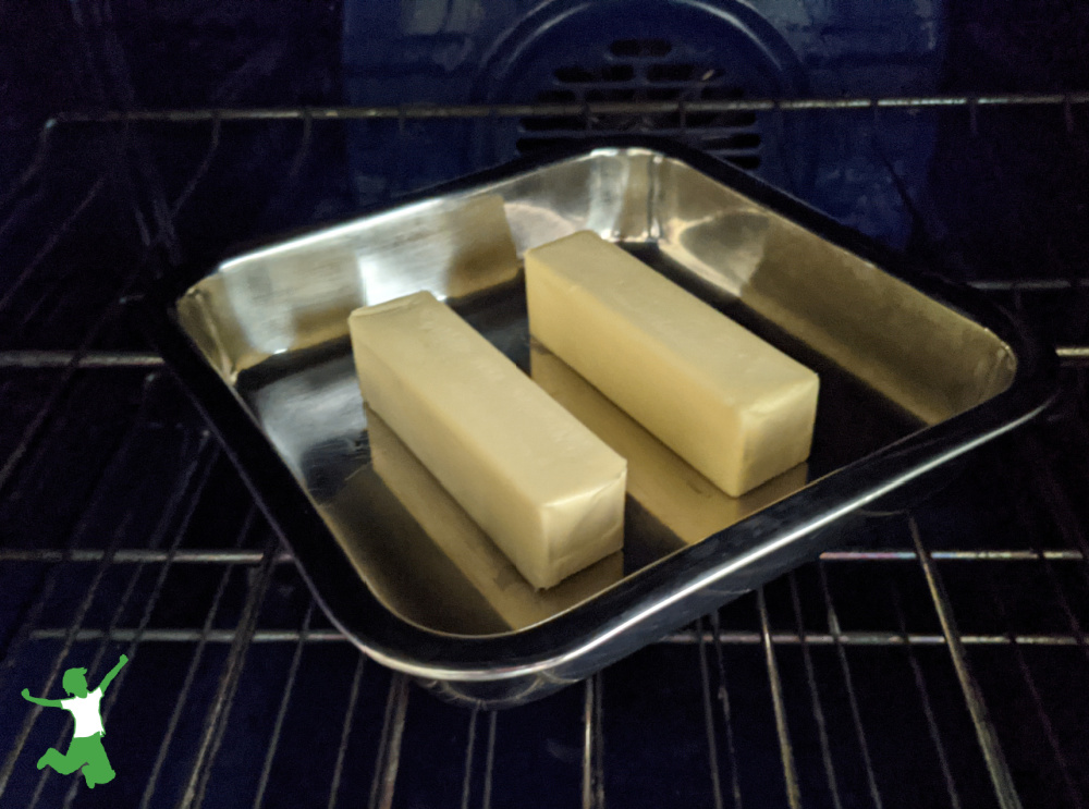 Barras de mantequilla para hacer ghee en el horno
