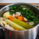 pot of vegetable cooking in water on stovetop