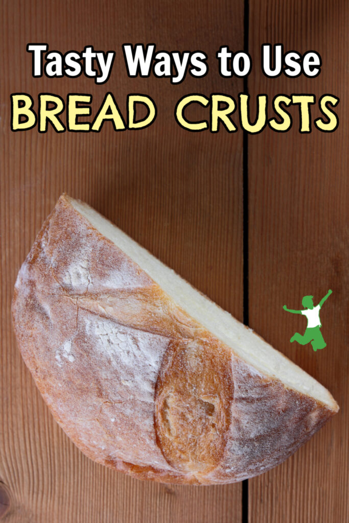 unused sourdough bread crust on wooden background