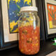 5 minutes salsa in mason jar on shelf
