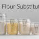 flour substitutes in cannisters on counter