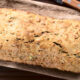 gluten-free zucchini loaf on dishtowel