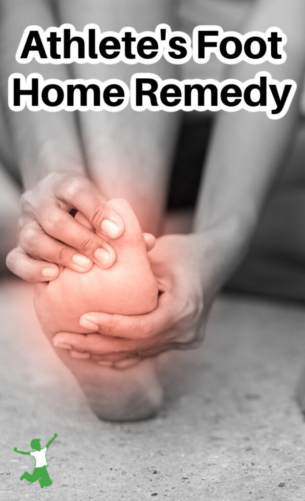 man with itchy, peeling feet needing a foot soak antifungal home remedy