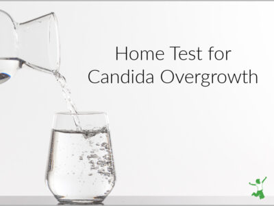 candida sputum test with glass of water