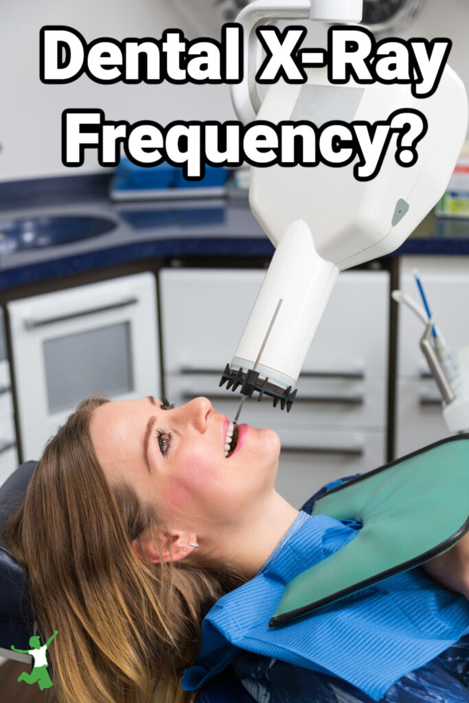 woman getting a set of dental x-rays