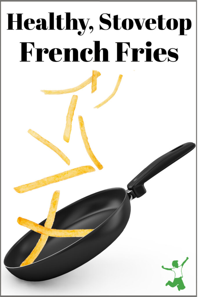 healthy french fries cooked without a fryer white background