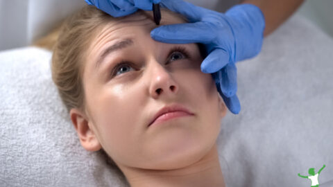 woman getting botox injection