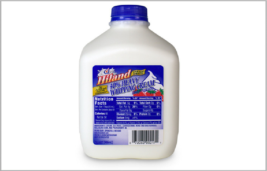 Hiland Dairy 40% Heavy Whipping Cream
