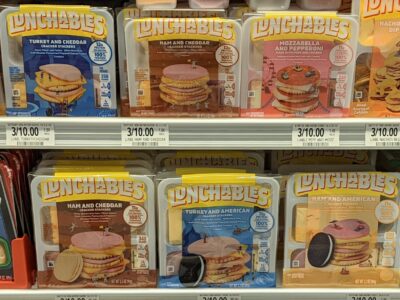 unhealthy lunchables on supermarket shelves