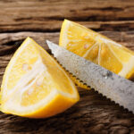 chopped lemon for arterial cleansing with garlic