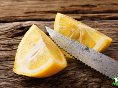chopped lemon for arterial cleansing with garlic