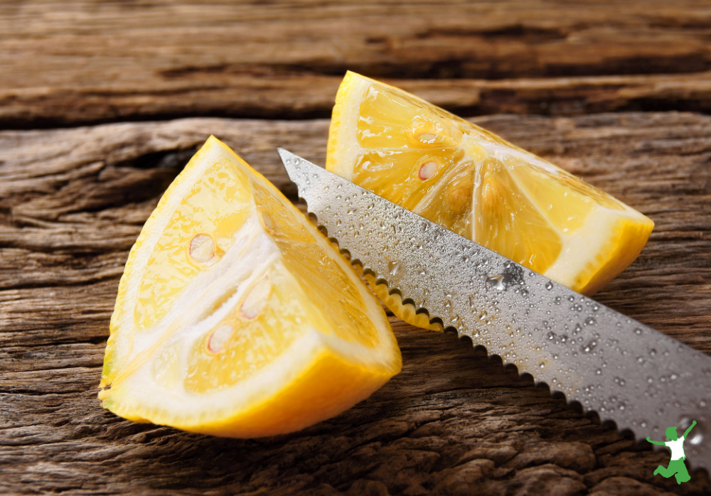 quartered lemon for artery cleanse with garlic