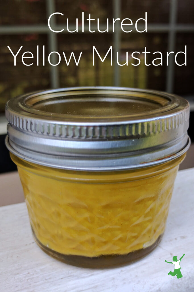 cultured yellow mustard in mason jar