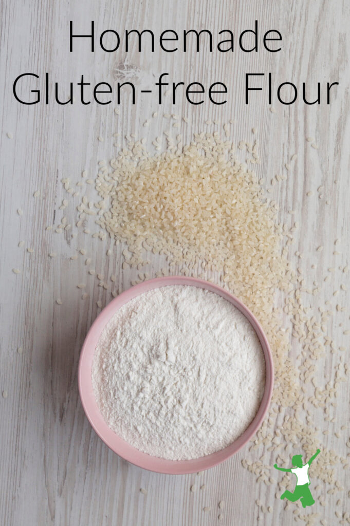 DIY gluten-free flour blend in a bowl
