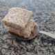 homemade marshmallow krispies squares on granite counter
