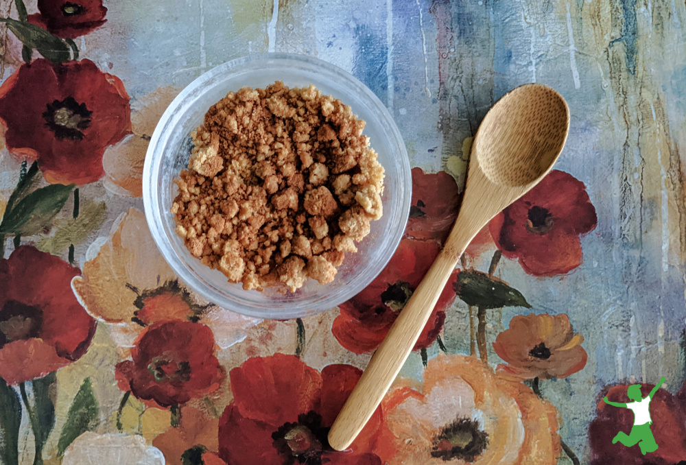 homemade cinnamon crunch cereal in glass bowl