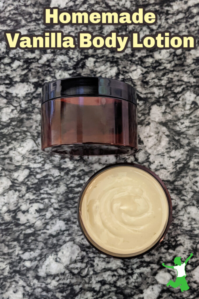 nontoxic vanilla body cream in amber jar