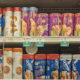 organic refrigerated dough products on supermarket shelf with aluminum packaging risk