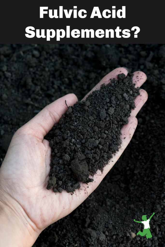 handful of fulvic acid supplement dirt