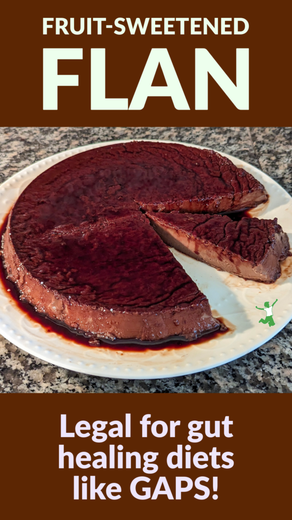 sugar free flan on white plate