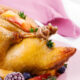 roast duck prepared with healthy fruit stuffing