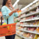 woman buying fake health foods from the store