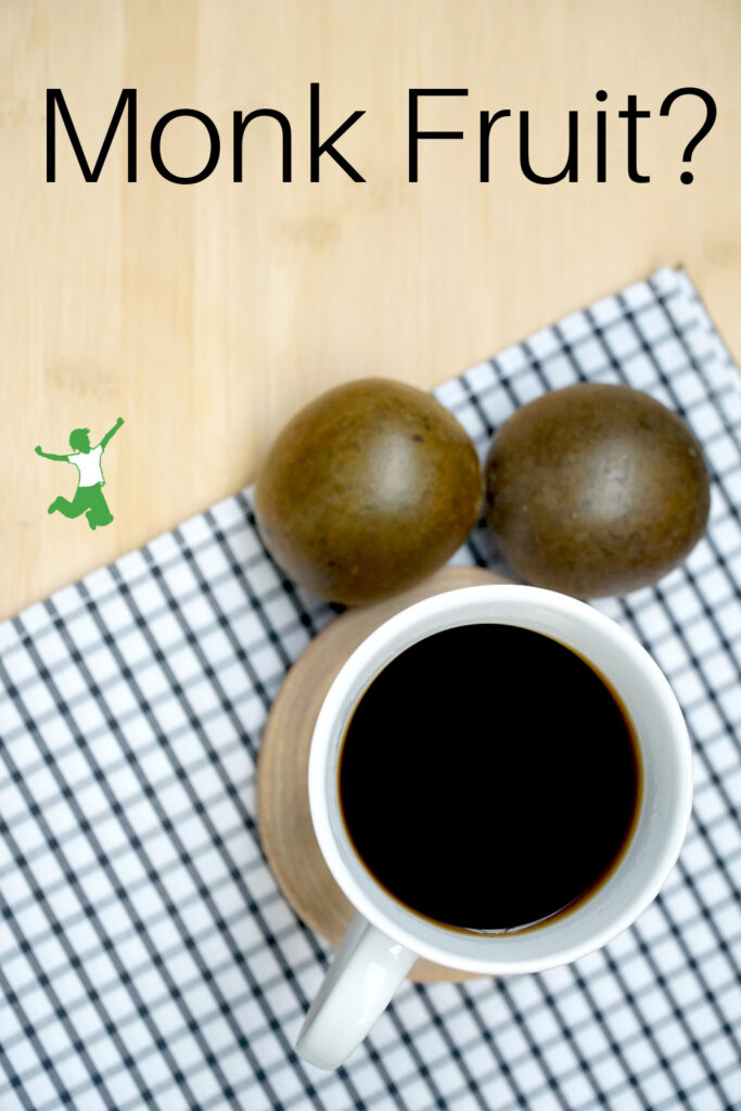 monk fruit sweetened beverage on wooden table