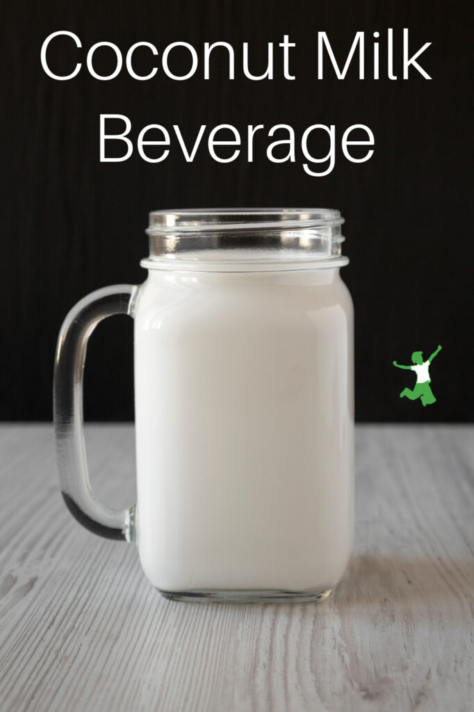 whole coconut milk tonic in a glass mason jar