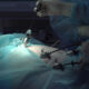 patient having abdominal gas removed after laparoscopic surgery