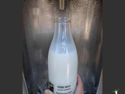 raw milk vending machine in Valkenburg, Netherlands