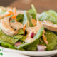 homemade thousand island dressing on healthy salad mix
