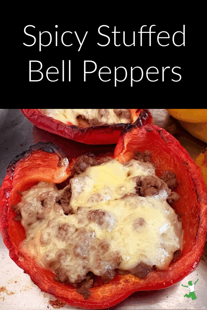 bell peppers stuffed with taco meat and melted cheese