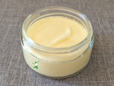 homemade magnesium lotion in glass jar