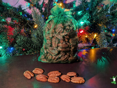 healthy candied pecans on table