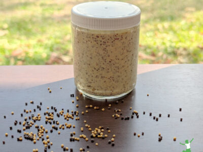 whole grain dijon mustard cultured in glass jar