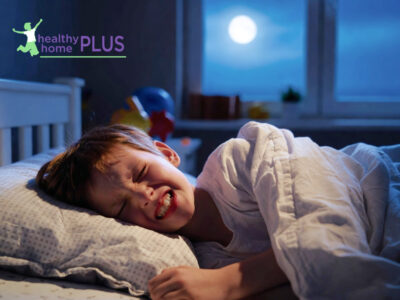 child grinding teeth at night due to common parasite