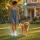 woman walking in DIY grounding shoes